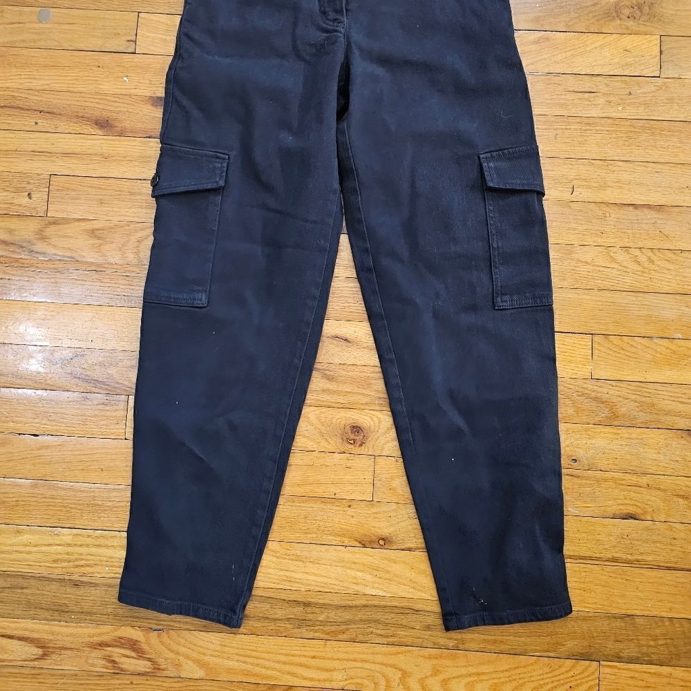 Aritzia Wilfred Free Black Modern Cargo Cotton Blend Utility Pant size 6 - Picture 5 of 12
